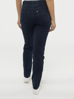 Straight leg pull-on jeans