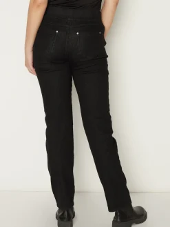 Straight leg pull-on jeans
