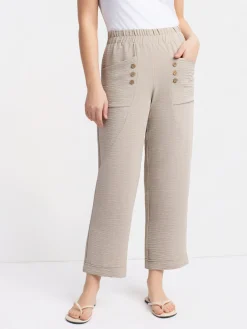 Straight pull-on ankle pant