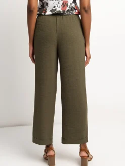 Straight pull-on ankle pant