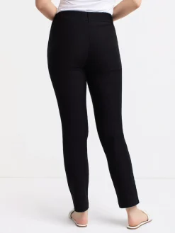 Straight semi-fitted pull-on dress pant