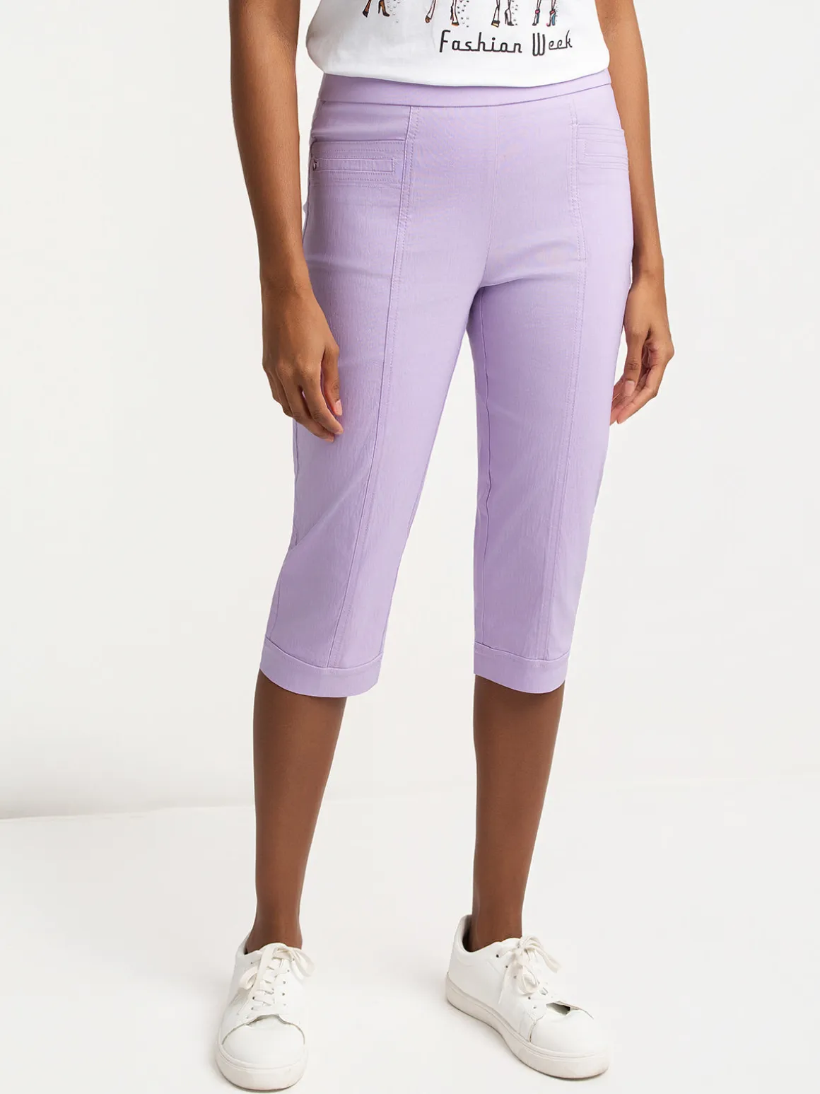 Straight semi-fitted pull-on pant - Petite