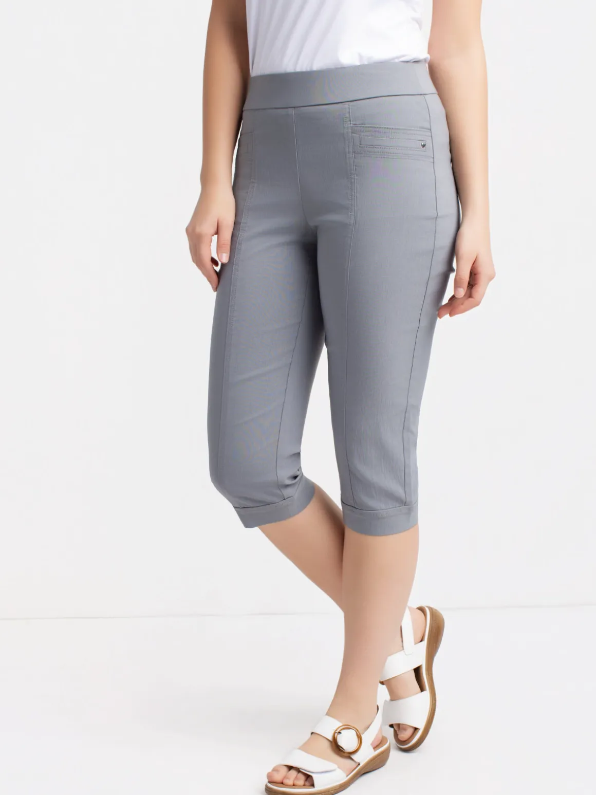 Straight semi-fitted pull-on pant - Petite