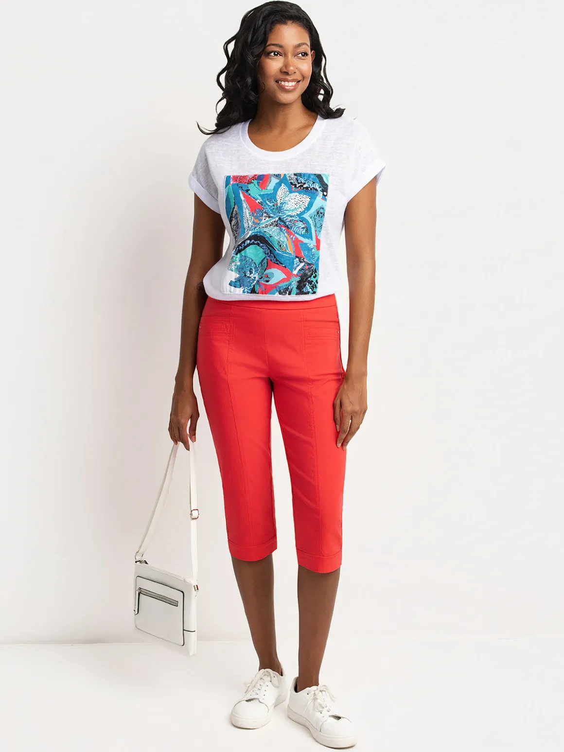 Straight semi-fitted pull-on pant - Petite