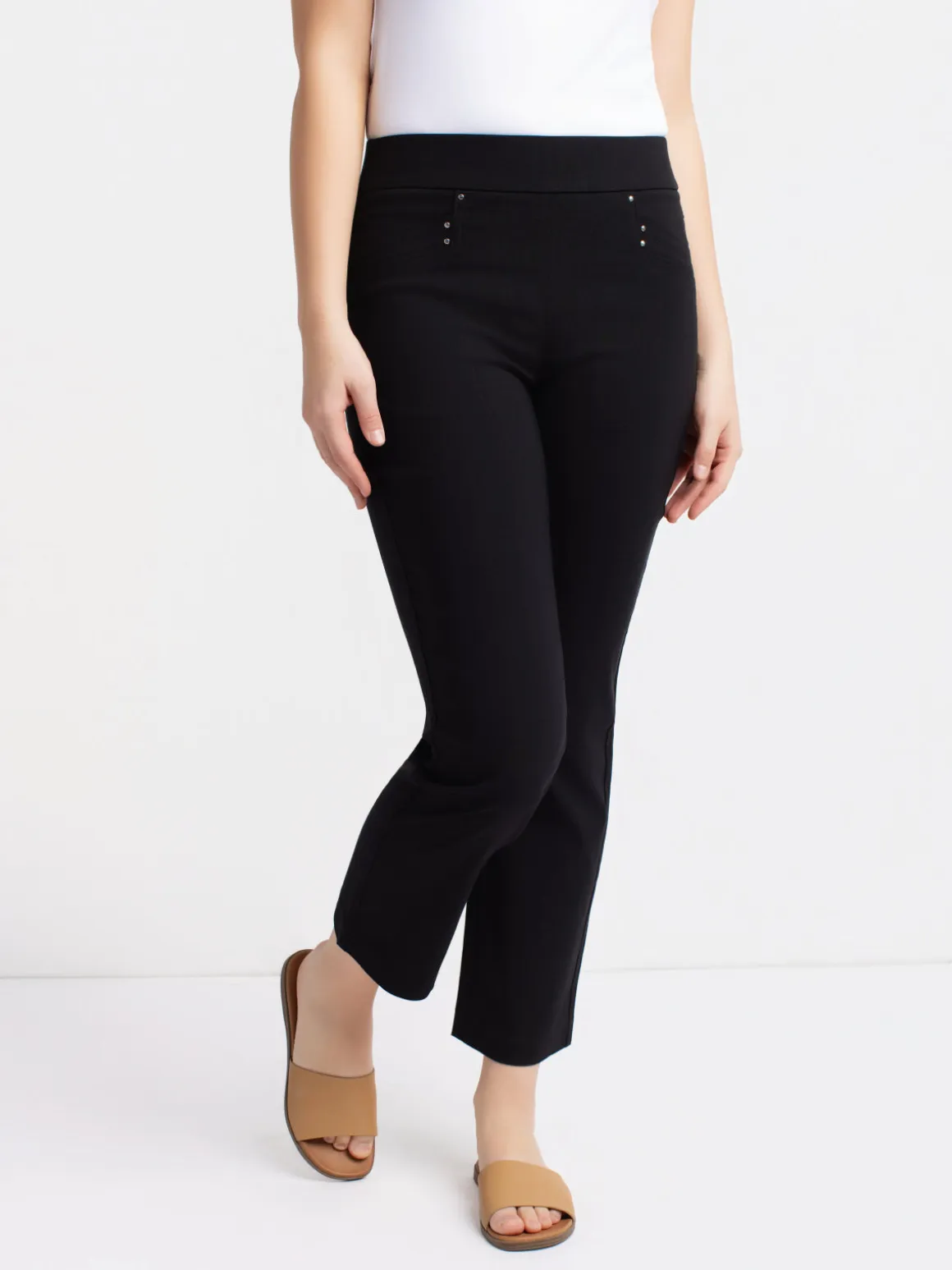 Straight semi-fitted pull-on pant - Petite