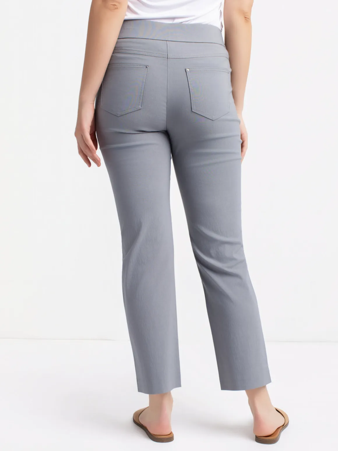 Straight semi-fitted pull-on pant - Petite