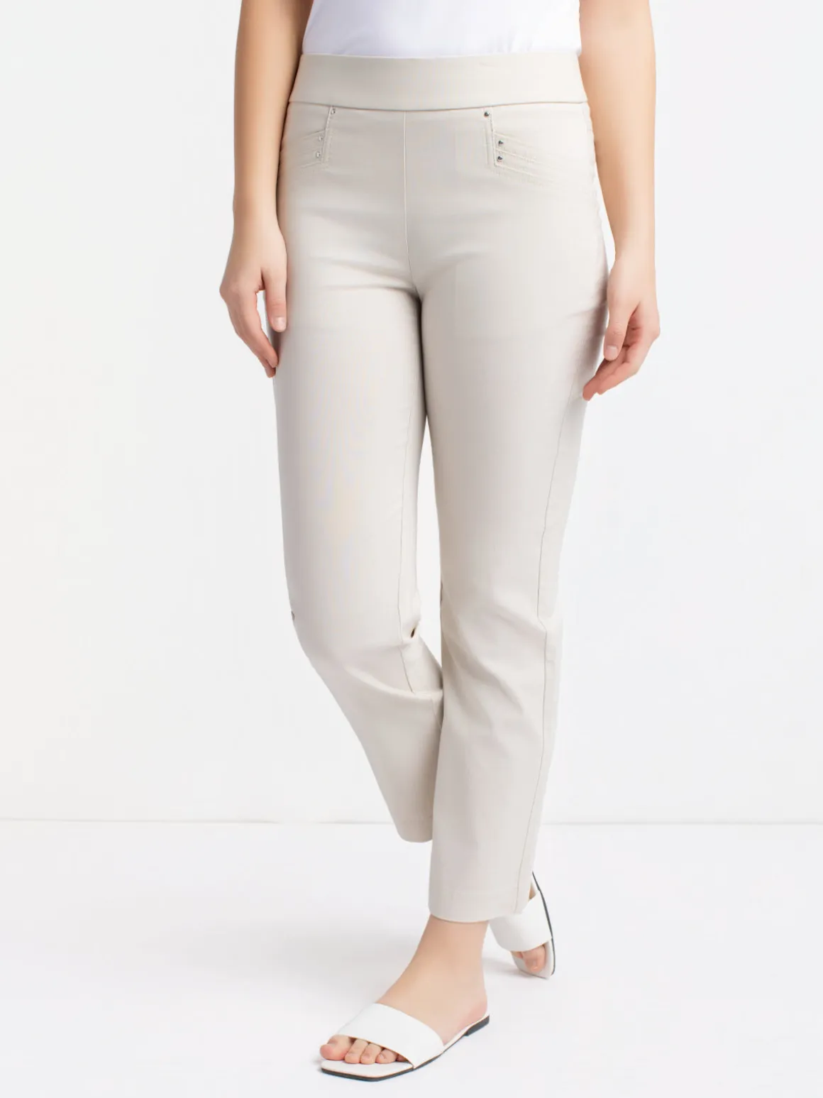 Straight semi-fitted pull-on pant - Petite