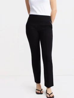 Straight semi-fitted pull-on pant