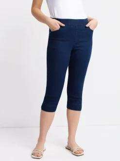 Stretch denim capri