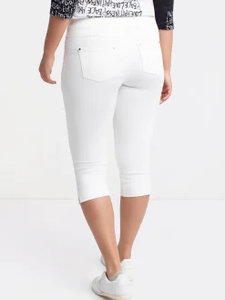 Stretch denim capri