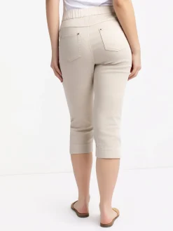 Stretch denim capri