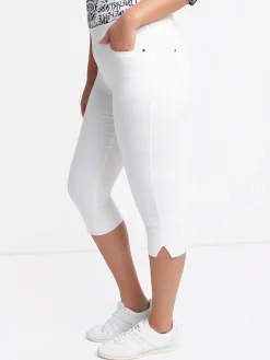 Stretch denim capri