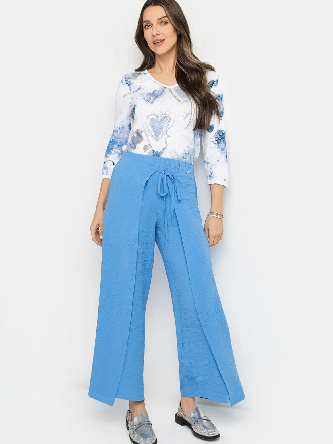 Wide-leg dressy pants